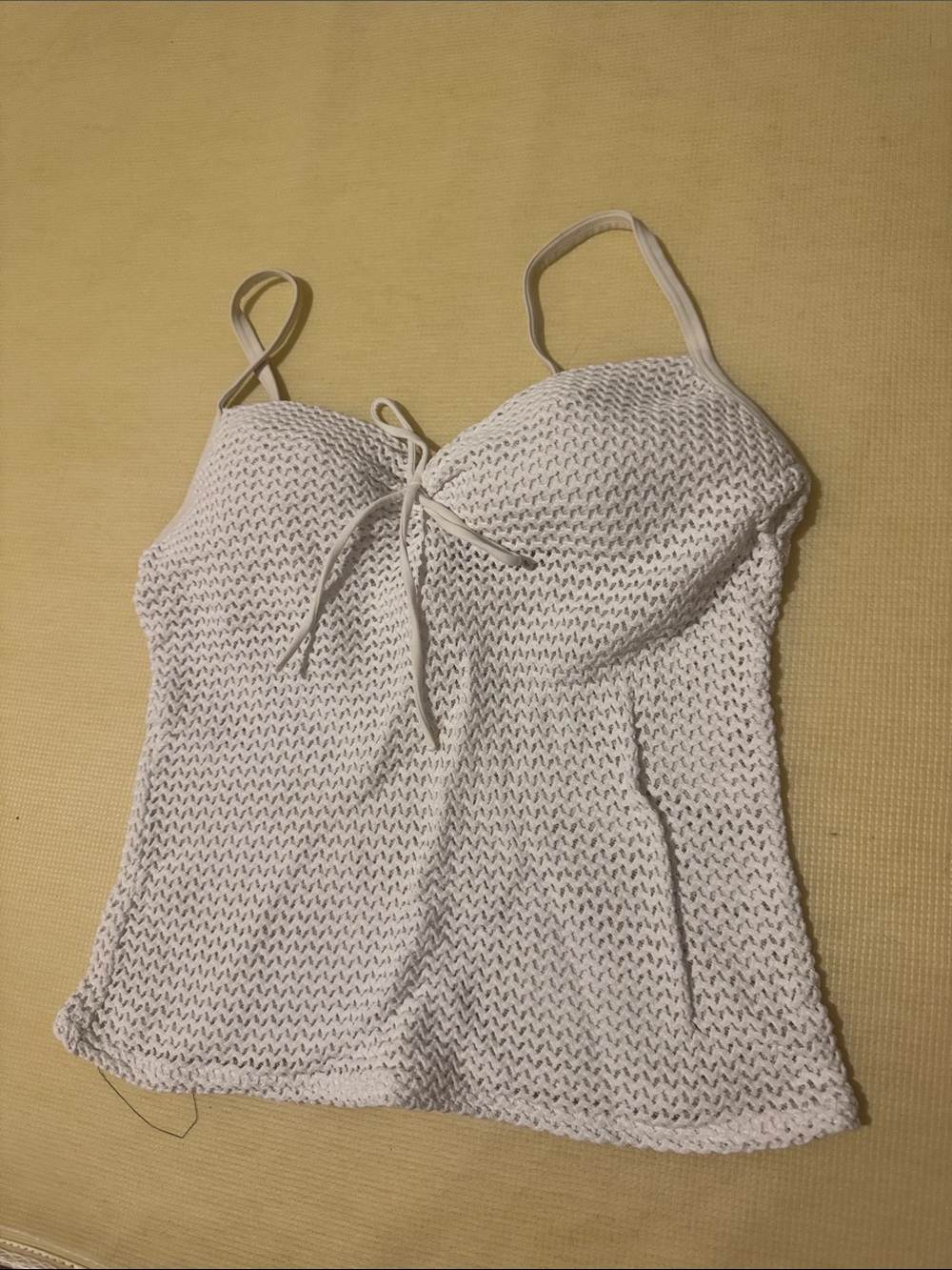 Victoria’s Secret White Knit Tank Top with Tie Front